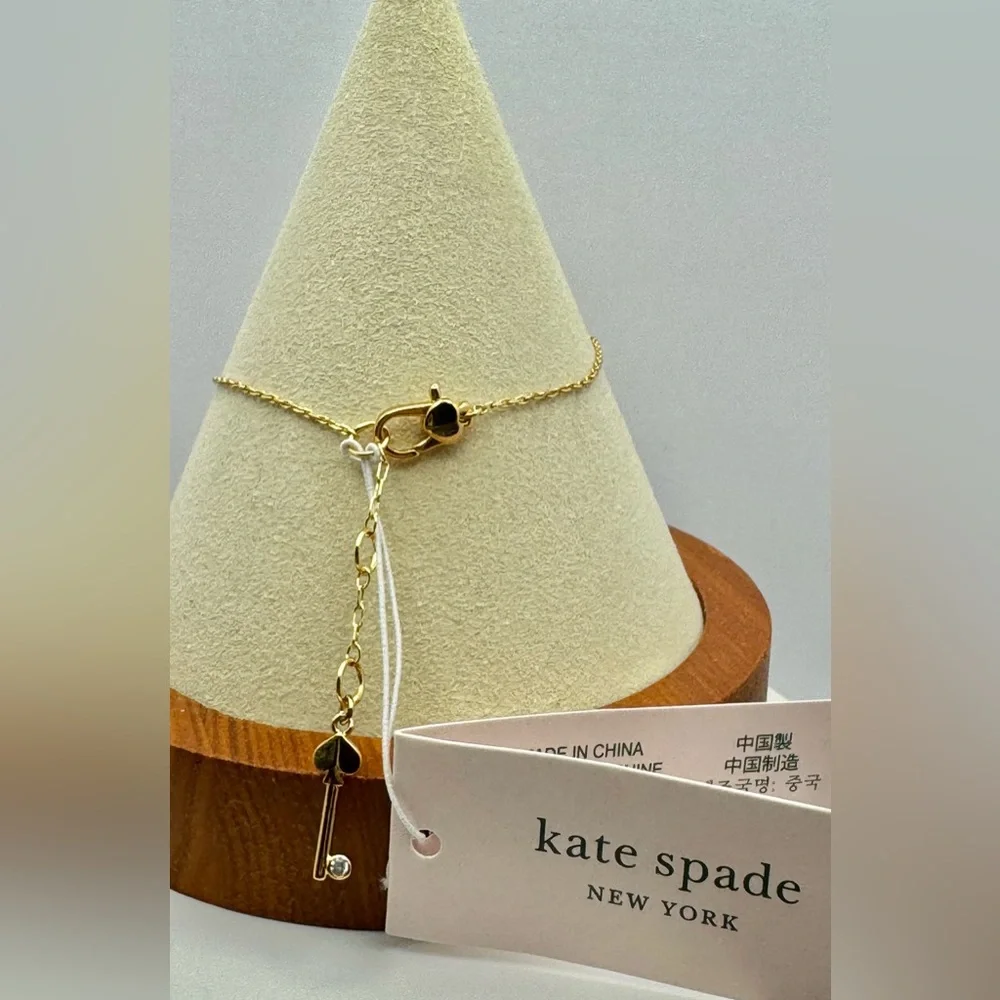 Kate Spade Open Heart Stone Lock Bracelet NWT - Picture 7 of 8